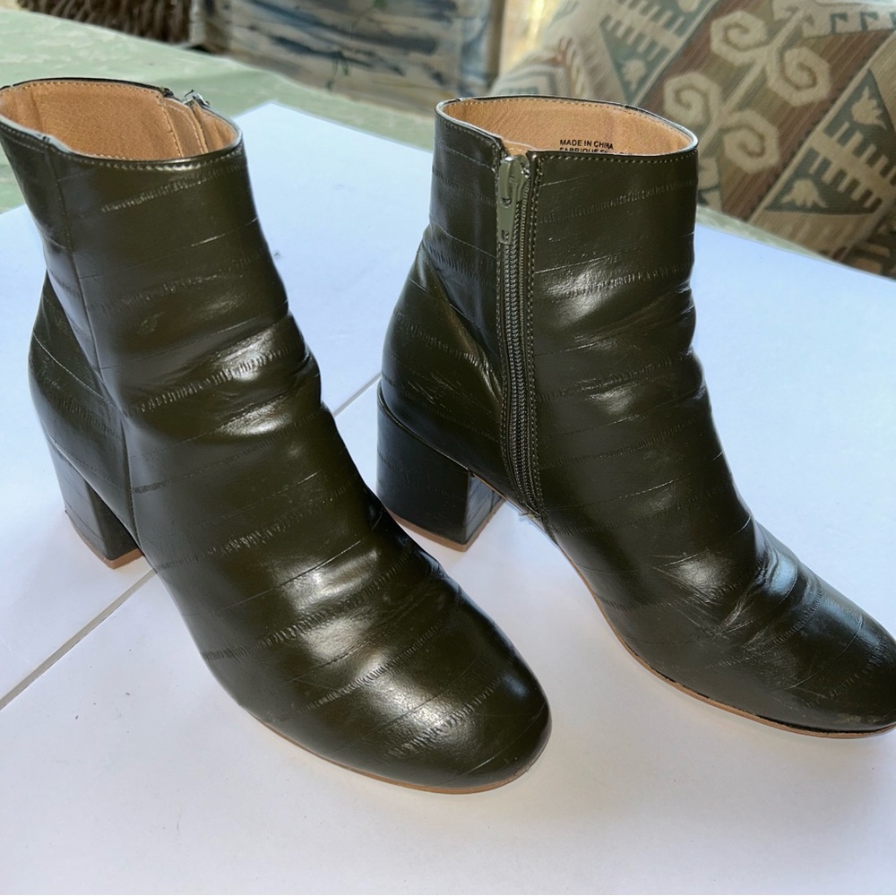 Urban Outfitters Olive Ankle Boots